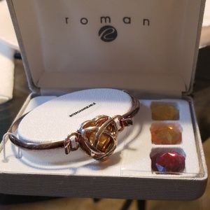 NWT interchangeable gemstone cuff bracelet